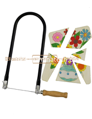 Китай 5" U Tube Fret Saw Frame with Wooden Grip for junior students to learn and practise paint board carving and pa поставщик