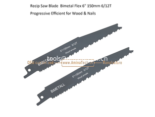 Китай Пильное полотно для сабельной пилы Bimetal Flex 6" 150 мм 6/12T Progressive Efficient для дерева и гвоздей, Сабельная пила, Электроинструменты поставщик
