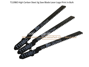 Китай T119BO Carbon Jig Saw Blade Laser Logo Print in Bulk size:82mmX6x12T, Cutting Wood,Reciprocating поставщик