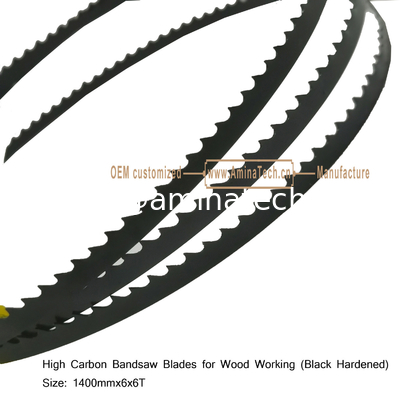 High Carbon Bandsaw Blades for Wood Working (Black Hardened) Size:1400mmx6x6T поставщик
