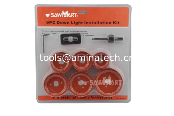 9PC Down Light Installation Kit-hole saw set поставщик