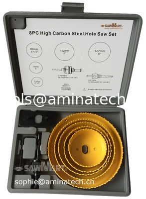 Carbon Hole Saw Set with Mandrel (8-Piece) поставщик