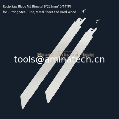 Пильное полотно для сабельной пилы M2 Bi-Metal 9" 225 мм 10/14 TPI, Сабельная, Обратный зуб поставщик