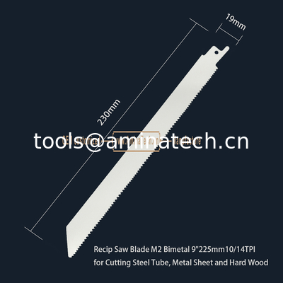 Пильное полотно для сабельной пилы M2 Bi-Metal 9" 225 мм 10/14 TPI, Сабельная, Обратный зуб поставщик