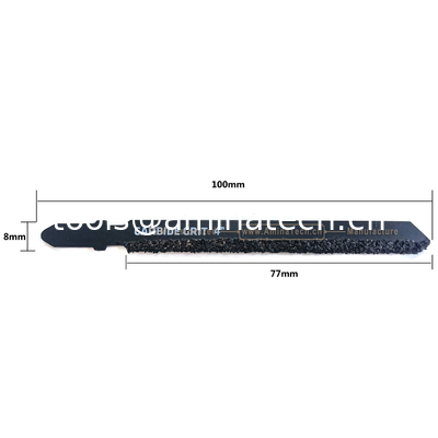 Tungsten Carbide Gritted Jig Saw Blade T-Shapc in Bulk 100mmX75x8,Grind tiles and clean up crevices,Reciprocating  Saw поставщик