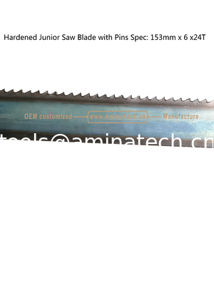 Hardened Junior Saw Blade with Pins Spec: 153mmx6x24T Cutting wood,Plastic,Low-hardness metal поставщик