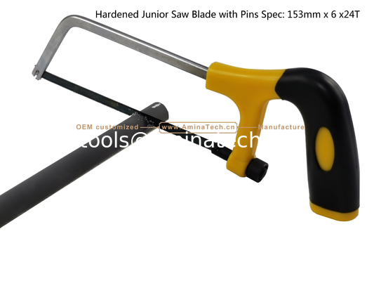 Hardened Junior Saw Blade with Pins Spec: 153mmx6x24T Cutting wood,Plastic,Low-hardness metal поставщик