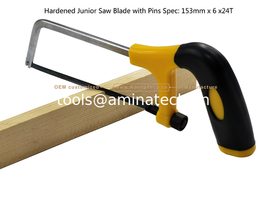 Hardened Junior Saw Blade with Pins Spec: 153mmx6x24T Cutting wood,Plastic,Low-hardness metal поставщик