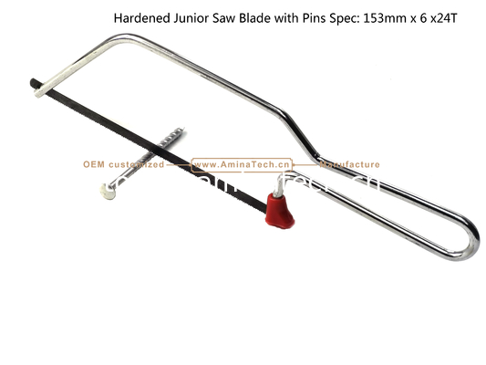 Hardened Junior Saw Blade with Pins Spec: 153mmx6x24T Cutting wood,Plastic,Low-hardness metal поставщик
