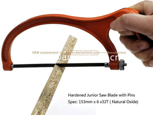 Hardened Junior Saw Blade with Pins Spec: 153mmx6x32T ( Natural Oxide) Cutting wood,Plastic,Low-hardness metal поставщик