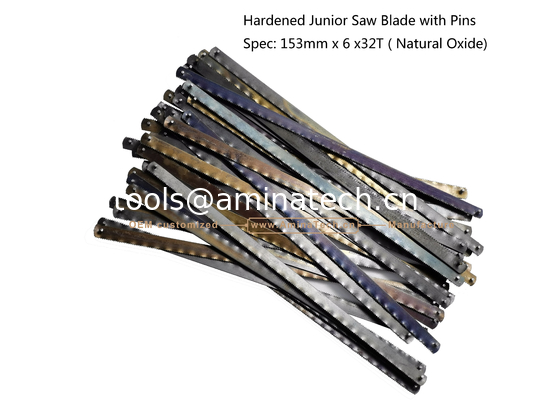 Hardened Junior Saw Blade with Pins Spec: 153mmx6x32T ( Natural Oxide) Cutting wood,Plastic,Low-hardness metal поставщик