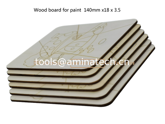 Aminatech  Wood board for paint  140mm x18x3.5 The one-side drawing design Elm board поставщик