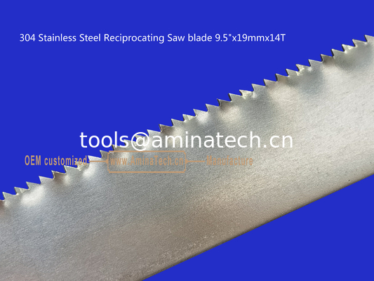 304 Stainless Steel Reciprocating Saw blade 9.5"x19mmx14T,Cutting Wood,Bamboo,Plastic,Frozen Meat,Bones, Metal поставщик