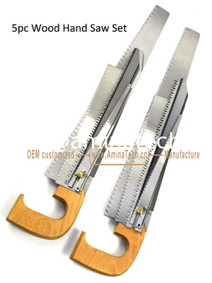 5pc Wood Hand Saw Set,Size:495mm,300mm,298mm,252mm,225mm,Cutting Wood,Pruning the Garden поставщик