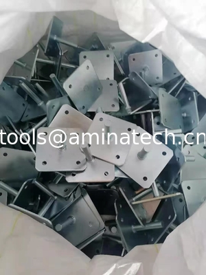 Опорная плита для строительных лесов Aminatech, размер 150 мм: 150 мм x 150 мм x 100 мм x φ18, основание для строительных лесов поставщик