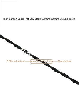 High Carbon Spiral Fret Saw Blade 130mm 160mm Ground Teeth,Carving Hole on Wood or PVA for Ads поставщик
