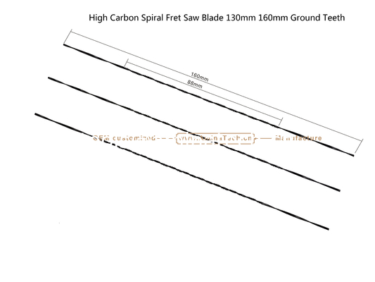 High Carbon Spiral Fret Saw Blade 130mm 160mm Ground Teeth,Carving Hole on Wood or PVA for Ads поставщик