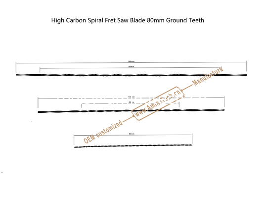 High Carbon Spiral Fret Saw Blade 80mm Ground Teeth,Power Cut for Carton Moulder, Carving Hole on Wood or PVA поставщик