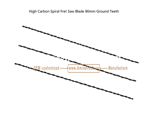 High Carbon Spiral Fret Saw Blade 80mm Ground Teeth,Power Cut for Carton Moulder, Carving Hole on Wood or PVA поставщик