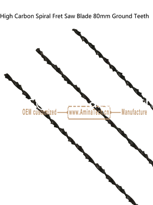 High Carbon Spiral Fret Saw Blade 80mm Ground Teeth,Power Cut for Carton Moulder, Carving Hole on Wood or PVA поставщик