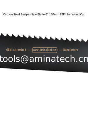 Carbon Steel Recipes Saw Blade 6" 150mm 8TPI  for Wood Cut ,Reciprocating,Power Tools поставщик