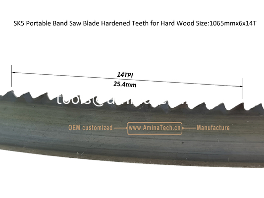 SK5 Portable Band Saw Blade Hardened Teeth for Hard Wood Size:1065mmx6x14T поставщик