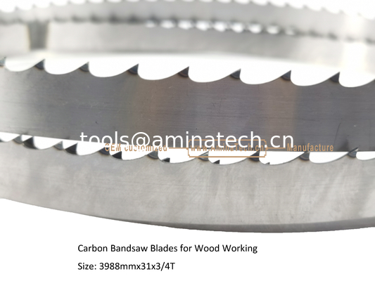 Carbon Band Saw Blades for Wood Working Size: 3988mmx31x3/4T,Cutting Wlood поставщик