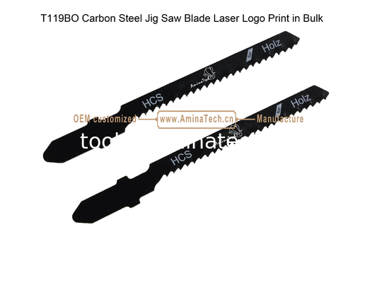 T119BO Carbon Jig Saw Blade Лазерный логотип печатается в больших размерах:75mmX6x12T, резка древесины, резистовое лезвие поставщик