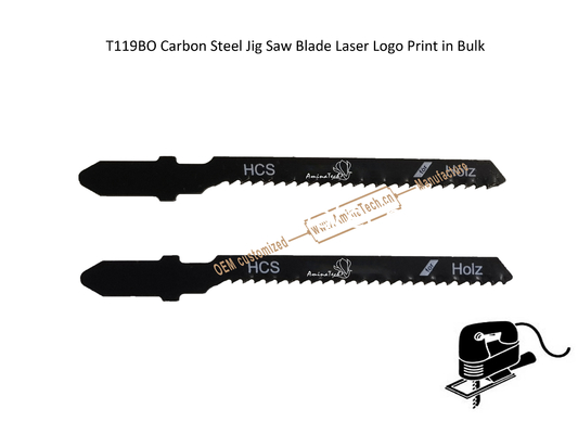 T119BO Carbon Jig Saw Blade Лазерный логотип печатается в больших размерах:75mmX6x12T, резка древесины, резистовое лезвие поставщик