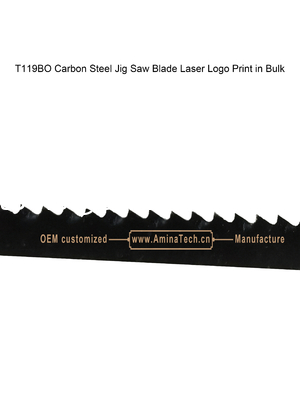 T119BO Carbon Jig Saw Blade Лазерный логотип печатается в больших размерах:75mmX6x12T, резка древесины, резистовое лезвие поставщик