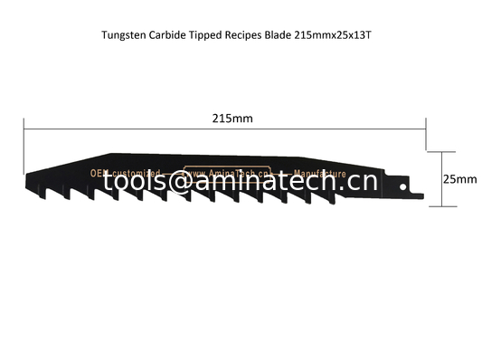 Tungsten Carbide Tipped Recipes Blade 215mmx25x13T,Reciprocating,Power Tools поставщик