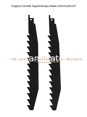 Tungsten Carbide Tipped Recipes Blade 215mmx25x13T,Reciprocating,Power Tools поставщик