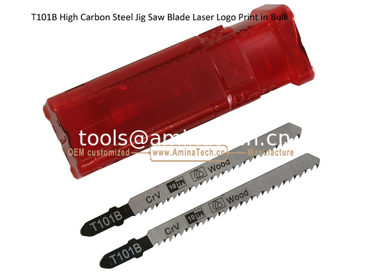 T101B Углеродистая сталь Jig Saw Blade Лазерная печать логотипа в больших размерах: 100mmx8x10T, резка древесины, резистовое лезвие поставщик