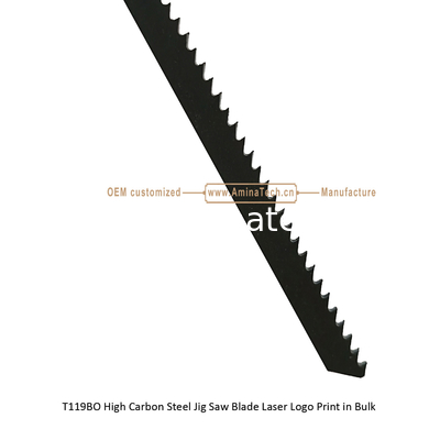 T119BO Carbon Jig Saw Blade Laser Logo Print in Bulk size:82mmX6x12T, Cutting Wood,Reciprocating поставщик