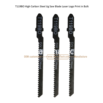 T119BO Carbon Jig Saw Blade Laser Logo Print in Bulk size:82mmX6x12T, Cutting Wood,Reciprocating поставщик