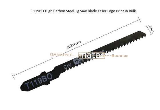 T119BO Carbon Jig Saw Blade Laser Logo Print in Bulk size:82mmX6x12T, Cutting Wood,Reciprocating поставщик