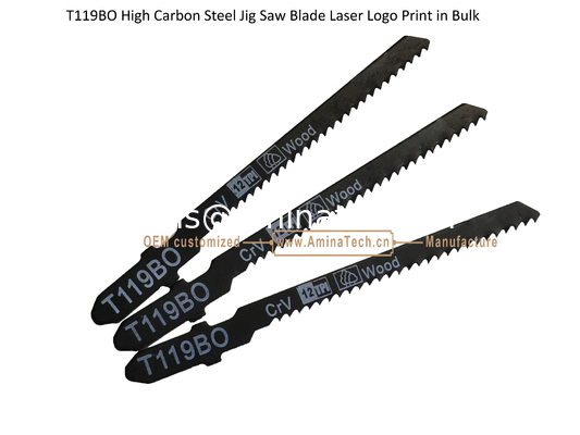 T119BO Carbon Jig Saw Blade Laser Logo Print in Bulk size:82mmX6x12T, Cutting Wood,Reciprocating поставщик