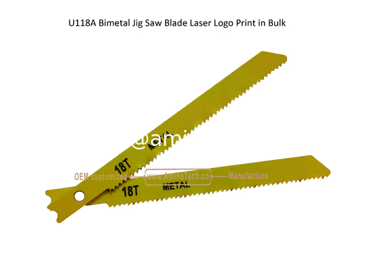 U118A Биметалл Jig Saw Blade Лазерный логотип печатается оптом, Реципроцирующий лезвие, Электроинструменты поставщик