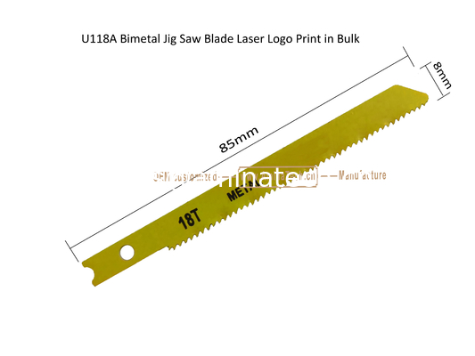 U118A Биметалл Jig Saw Blade Лазерный логотип печатается оптом, Реципроцирующий лезвие, Электроинструменты поставщик