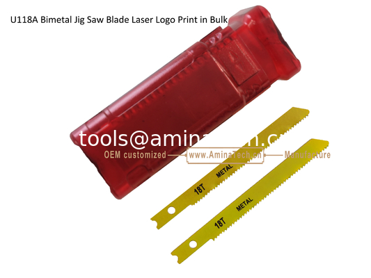 U118A Биметалл Jig Saw Blade Лазерный логотип печатается оптом, Реципроцирующий лезвие, Электроинструменты поставщик